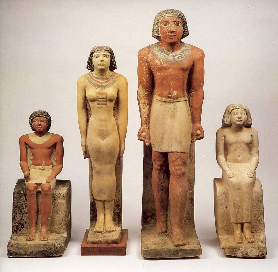 Примеры скульптур Древнего Египта.